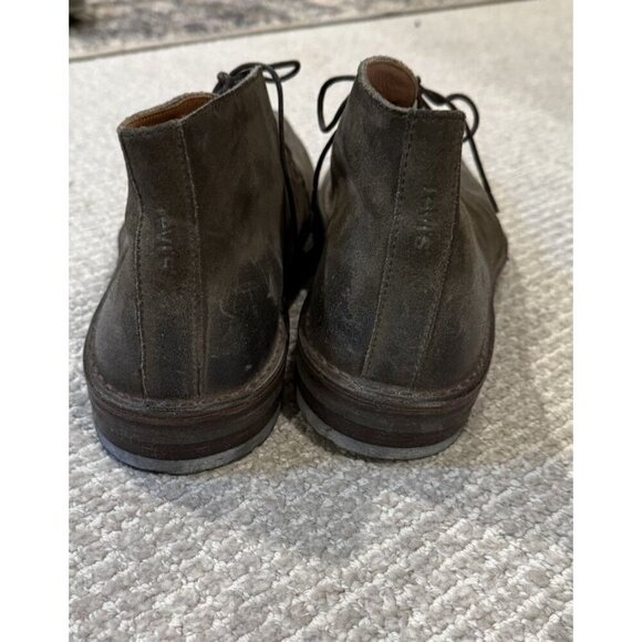 Levi’s Premium Made In Italy Men’s Dress Shoes Boots Ankle Green Brown Lace Up - Picture 7 of 7